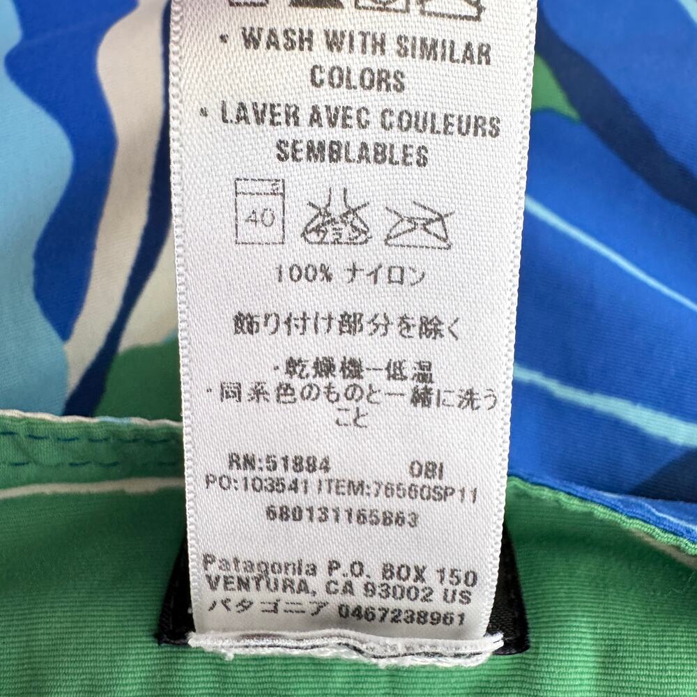 Patagonia Womens Tropicl Board Shorts Size 14 Beach Summer Orchid Bali Blue - Picture 7 of 7